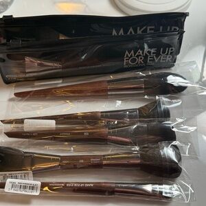 Makeup Forever Brown Professional Brush Set with Clear Case